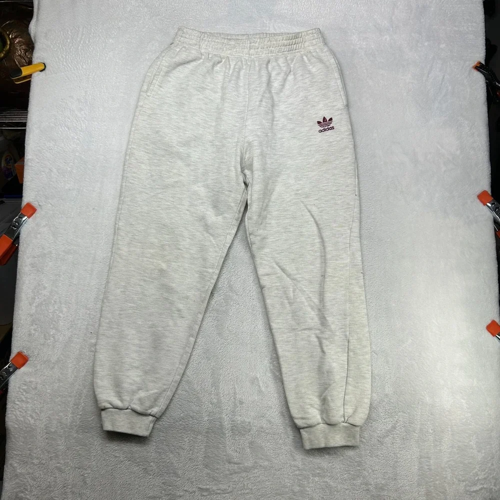 Adidas‎ Heather Grey Sweatpants Men's Heather Grey Elastic Waist Jogger Y2K - XL